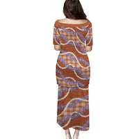 Orange Hawaii Palaka Honohono Pikake Puletasi Hawaiian Orchid Lei Polynesian Pattern LT14 - Polynesian Pride