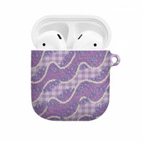 Purple Hawaii Palaka Honohono Pikake AirPods Case Hawaiian Orchid Lei Polynesian Pattern LT14 Purple - Polynesian Pride