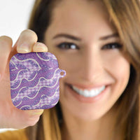 Purple Hawaii Palaka Honohono Pikake AirPods Case Hawaiian Orchid Lei Polynesian Pattern LT14 - Polynesian Pride