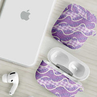 Purple Hawaii Palaka Honohono Pikake AirPods Case Hawaiian Orchid Lei Polynesian Pattern LT14 - Polynesian Pride