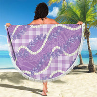 Purple Hawaii Palaka Honohono Pikake Beach Blanket Hawaiian Orchid Lei Polynesian Pattern LT14 - Polynesian Pride