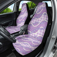 Purple Hawaii Palaka Honohono Pikake Car Seat Cover Hawaiian Orchid Lei Polynesian Pattern - Polynesian Pride