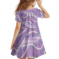 Purple Hawaii Palaka Honohono Pikake Family Matching Summer Maxi Dress and Hawaiian Shirt Hawaiian Orchid Lei Polynesian Pattern - Polynesian Pride