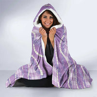 Purple Hawaii Palaka Honohono Pikake Hooded Blanket Hawaiian Orchid Lei Polynesian Pattern LT14 - Polynesian Pride