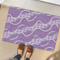 Purple Hawaii Palaka Honohono Pikake Rubber Doormat Hawaiian Orchid Lei Polynesian Pattern LT14 - Polynesian Pride