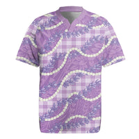Purple Hawaii Palaka Honohono Pikake Rugby Jersey Hawaiian Orchid Lei Polynesian Pattern LT14 Purple - Polynesian Pride