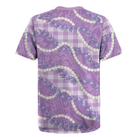 Purple Hawaii Palaka Honohono Pikake Rugby Jersey Hawaiian Orchid Lei Polynesian Pattern LT14 - Polynesian Pride