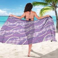 Purple Hawaii Palaka Honohono Pikake Sarong Hawaiian Orchid Lei Polynesian Pattern - Polynesian Pride