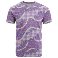 Purple Hawaii Palaka Honohono Pikake T Shirt Hawaiian Orchid Lei Polynesian Pattern LT14 Purple - Polynesian Pride
