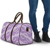 Purple Hawaii Palaka Honohono Pikake Travel Bag Hawaiian Orchid Lei Polynesian Pattern - Polynesian Pride