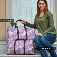 Purple Hawaii Palaka Honohono Pikake Travel Bag Hawaiian Orchid Lei Polynesian Pattern - Polynesian Pride