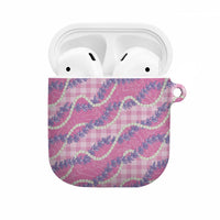 Pink Hawaii Palaka Honohono Pikake AirPods Case Hawaiian Orchid Lei Polynesian Pattern LT14 Pink - Polynesian Pride
