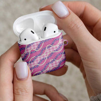 Pink Hawaii Palaka Honohono Pikake AirPods Case Hawaiian Orchid Lei Polynesian Pattern LT14 - Polynesian Pride