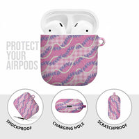 Pink Hawaii Palaka Honohono Pikake AirPods Case Hawaiian Orchid Lei Polynesian Pattern LT14 - Polynesian Pride