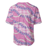 Pink Hawaii Palaka Honohono Pikake Baseball Jersey Hawaiian Orchid Lei Polynesian Pattern LT14 - Polynesian Pride