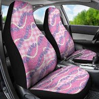 Pink Hawaii Palaka Honohono Pikake Car Seat Cover Hawaiian Orchid Lei Polynesian Pattern LT14 - Polynesian Pride
