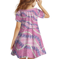 Pink Hawaii Palaka Honohono Pikake Family Matching Tank Maxi Dress and Hawaiian Shirt Hawaiian Orchid Lei Polynesian Pattern - Polynesian Pride