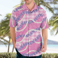Pink Hawaii Palaka Honohono Pikake Hawaiian Shirt Hawaiian Orchid Lei Polynesian Pattern LT14 - Polynesian Pride