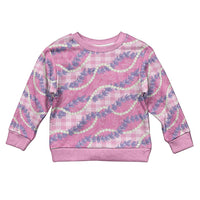 Pink Hawaii Palaka Honohono Pikake Kid Ugly Christmas Sweater Hawaiian Orchid Lei Polynesian Pattern - Polynesian Pride