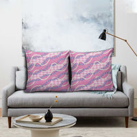 Pink Hawaii Palaka Honohono Pikake Pillow Cover Hawaiian Orchid Lei Polynesian Pattern - Polynesian Pride