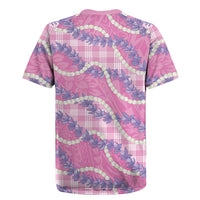 Pink Hawaii Palaka Honohono Pikake Rugby Jersey Hawaiian Orchid Lei Polynesian Pattern LT14 - Polynesian Pride