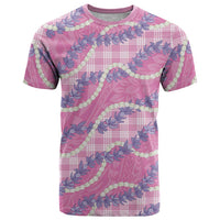 Pink Hawaii Palaka Honohono Pikake T Shirt Hawaiian Orchid Lei Polynesian Pattern LT14 Pink - Polynesian Pride