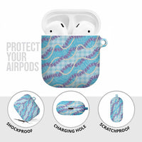 Blue Hawaii Palaka Honohono Pikake AirPods Case Hawaiian Orchid Lei Polynesian Pattern LT14 - Polynesian Pride