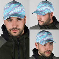Blue Hawaii Palaka Honohono Pikake Classic Cap Hawaiian Orchid Lei Polynesian Pattern LT14 - Polynesian Pride