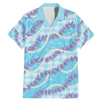 Blue Hawaii Palaka Honohono Pikake Family Matching Mermaid Dress and Hawaiian Shirt Hawaiian Orchid Lei Polynesian Pattern - Polynesian Pride