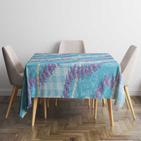 Blue Hawaii Palaka Honohono Pikake Tablecloth Hawaiian Orchid Lei Polynesian Pattern - Polynesian Pride