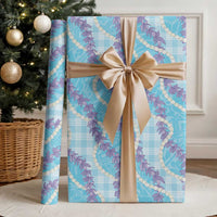 Blue Hawaii Palaka Honohono Pikake Wrapping Paper Hawaiian Orchid Lei Polynesian Pattern LT14 - Polynesian Pride