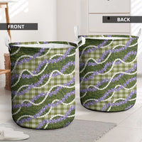 Green Hawaii Palaka Honohono Pikake Laundry Basket Hawaiian Orchid Lei Polynesian Pattern LT14 - Polynesian Pride