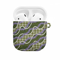 Green Hawaii Palaka Honohono Pikake AirPods Case Hawaiian Orchid Lei Polynesian Pattern LT14 Green - Polynesian Pride
