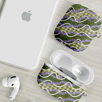 Green Hawaii Palaka Honohono Pikake AirPods Case Hawaiian Orchid Lei Polynesian Pattern LT14 - Polynesian Pride