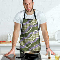 Green Hawaii Palaka Honohono Pikake Apron Hawaiian Orchid Lei Polynesian Pattern - Polynesian Pride