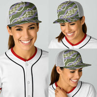 Green Hawaii Palaka Honohono Pikake Baseball Net Cap Hawaiian Orchid Lei Polynesian Pattern LT14 - Polynesian Pride