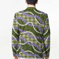 Green Hawaii Palaka Honohono Pikake Blazer Hawaiian Orchid Lei Polynesian Pattern - Polynesian Pride