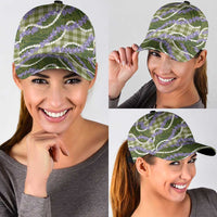 Green Hawaii Palaka Honohono Pikake Classic Cap Hawaiian Orchid Lei Polynesian Pattern - Polynesian Pride