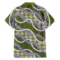 Green Hawaii Palaka Honohono Pikake Family Matching Mermaid Dress and Hawaiian Shirt Hawaiian Orchid Lei Polynesian Pattern - Polynesian Pride
