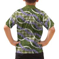 Green Hawaii Palaka Honohono Pikake Family Matching Summer Maxi Dress and Hawaiian Shirt Hawaiian Orchid Lei Polynesian Pattern - Polynesian Pride