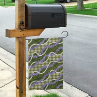 Green Hawaii Palaka Honohono Pikake Garden Flag Hawaiian Orchid Lei Polynesian Pattern - Polynesian Pride