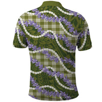 Green Hawaii Palaka Honohono Pikake Polo Shirt Hawaiian Orchid Lei Polynesian Pattern LT14 - Polynesian Pride