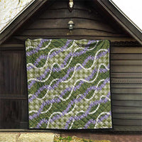 Green Hawaii Palaka Honohono Pikake Quilt Hawaiian Orchid Lei Polynesian Pattern - Polynesian Pride