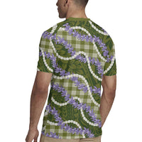 Green Hawaii Palaka Honohono Pikake Rugby Jersey Hawaiian Orchid Lei Polynesian Pattern LT14 - Polynesian Pride