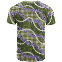 Green Hawaii Palaka Honohono Pikake T Shirt Hawaiian Orchid Lei Polynesian Pattern LT14 - Polynesian Pride