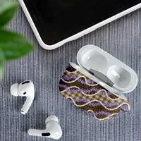 Brown Hawaii Palaka Honohono Pikake AirPods Case Hawaiian Orchid Lei Polynesian Pattern LT14 - Polynesian Pride