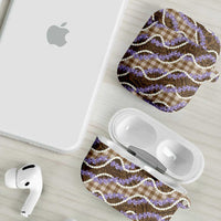 Brown Hawaii Palaka Honohono Pikake AirPods Case Hawaiian Orchid Lei Polynesian Pattern LT14 - Polynesian Pride