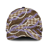 Brown Hawaii Palaka Honohono Pikake Classic Cap Hawaiian Orchid Lei Polynesian Pattern LT14 Universal Fit Brown - Polynesian Pride