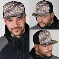 Brown Hawaii Palaka Honohono Pikake Mesh Trucker Cap Hawaiian Orchid Lei Polynesian Pattern LT14 - Polynesian Pride