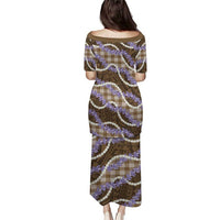 Brown Hawaii Palaka Honohono Pikake Puletasi Hawaiian Orchid Lei Polynesian Pattern LT14 - Polynesian Pride